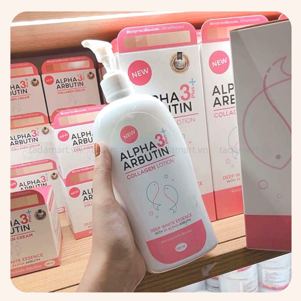 Sữa dưỡng thể trắng da Collagen Alpha Arbutin 3+ 500ml Thái Lan