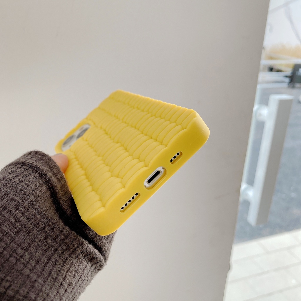 Ốp Điện Thoại Mềm Chống Rơi Họa Tiết Bắp Vàng Hoạt Hình Cho iPhone 14 14pro max 13 12PRO max 11pro max