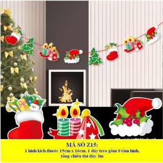 Trang trí noel cờ treo noel trang trí giáng sinh mẫu Z15