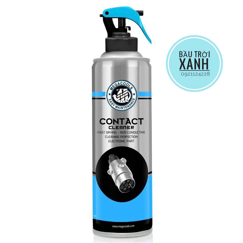 chai xịt megacools CONTACT CLEANER - VỆ SINH MẠCH ĐIỆN - CÙM CÔNG TÁC XE MÁY & Ô TÔ