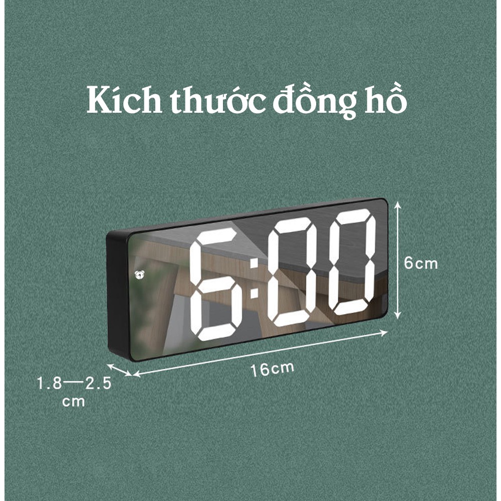 Đồng hồ để bàn báo thức điện tử thông minh decor bàn làm việc cảm biến, hiển thị thời gian ngày tháng nhiệt độ G0712