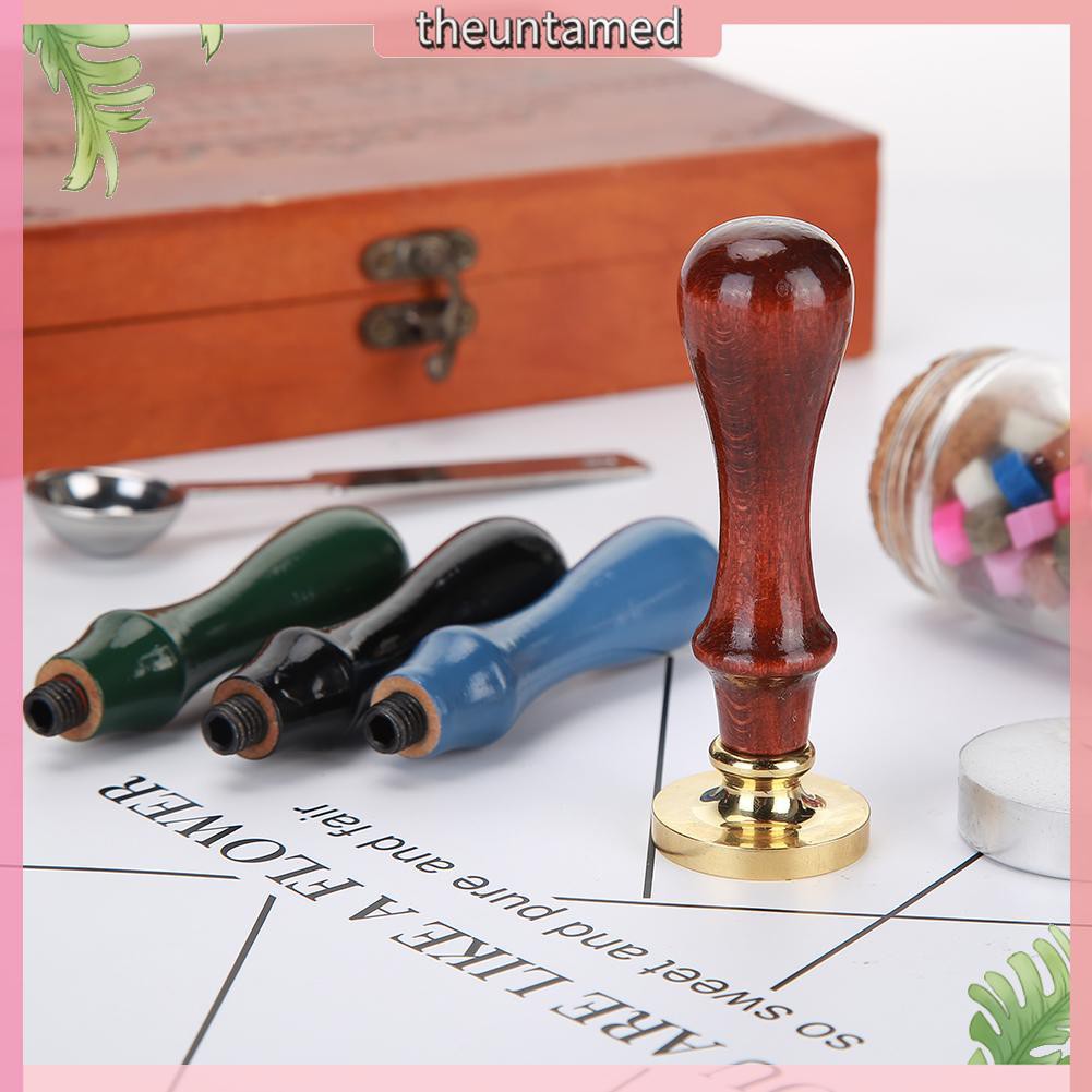 Tay cầm gỗ phong cách vintage cho con dấu