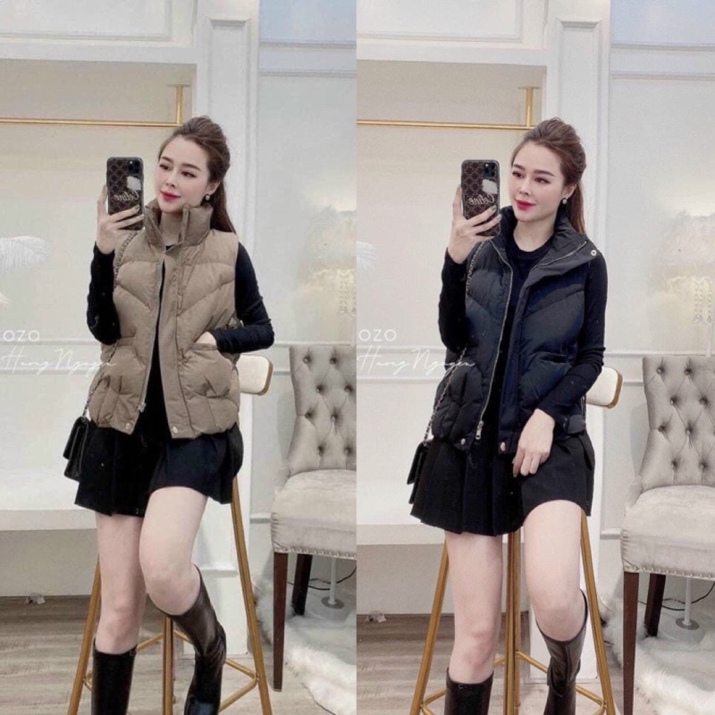 ÁO KHOÁC PHAO GILE CÓ TÚI MÙA ĐÔNG HÀNG QUẢNG CHÂU LOẠI1