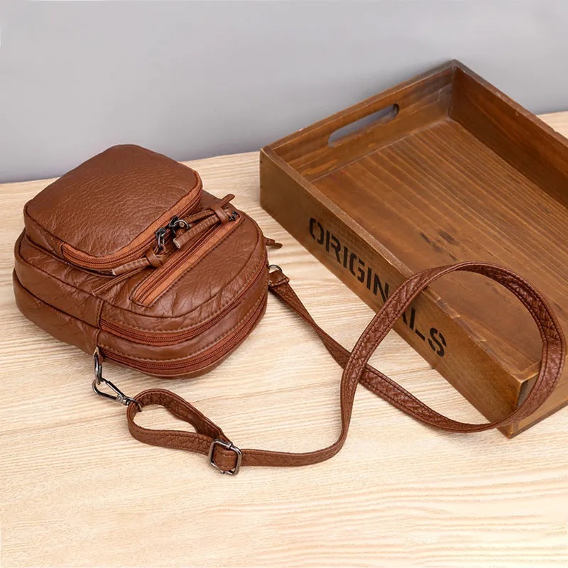 Túi Đeo Chéo Da Mềm Đựng Điện Thoại Phong Cách retro kf102