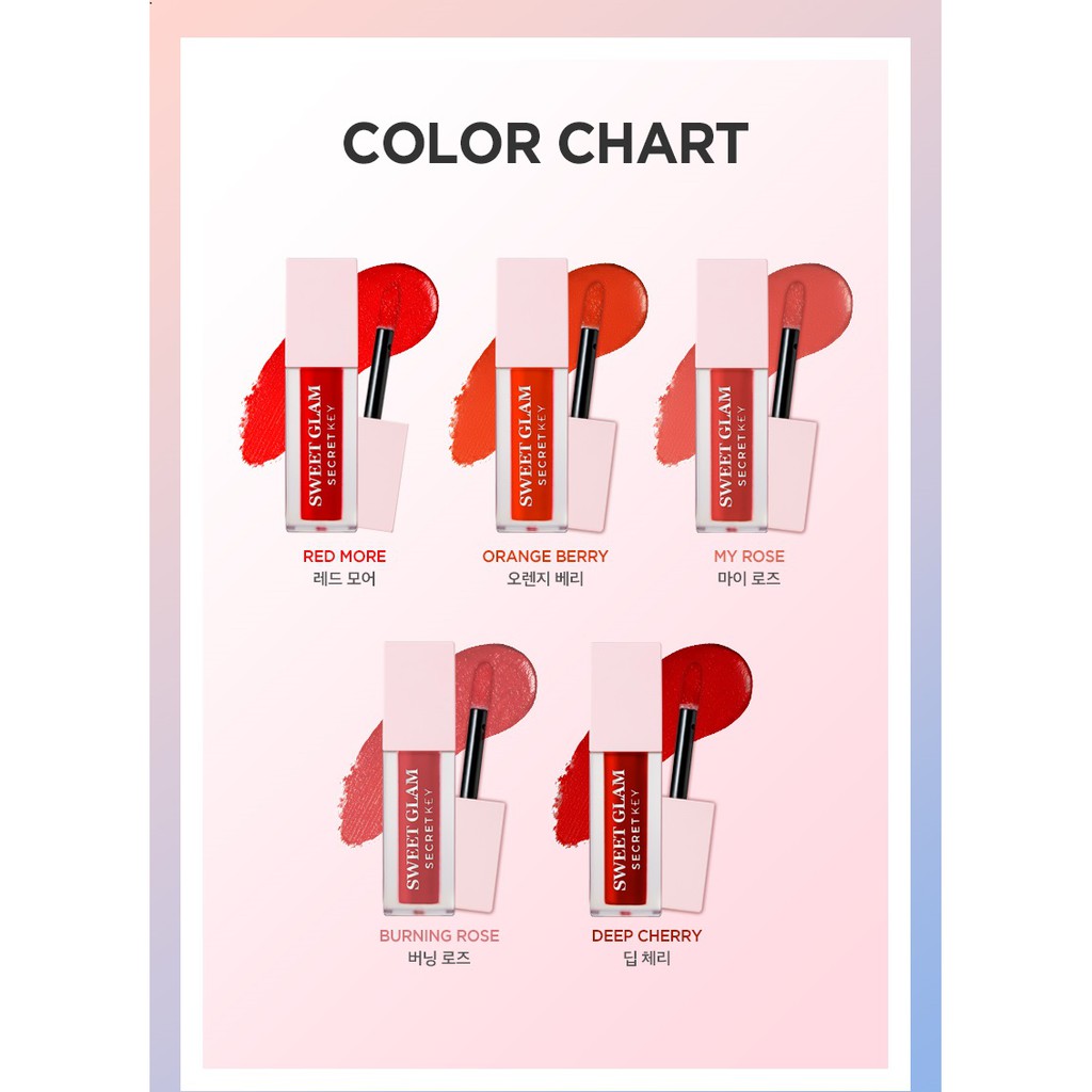 Son kem lì Secret Key Sweet Glam Velvet Tint mới