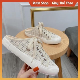 Sục mlb giày thể thao đạp gót nữ hot trend, giầy nâu, đen, ny các mầu