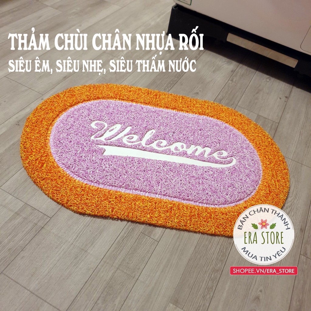 [HOT] Thảm chùi chân nhựa rối PVC siêu nhẹ siêu thấm nước chống trơn trượt, không bám bụi, nhiều màu