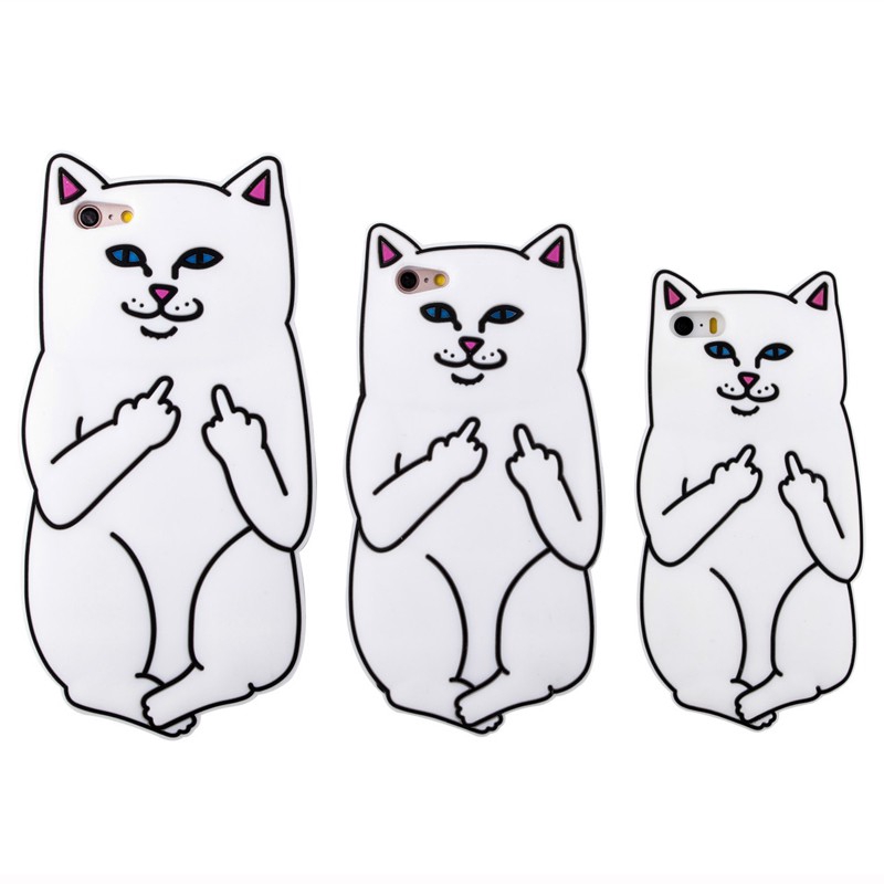 Iphone Ốp Lưng Điện Thoại Nhựa Mềm iphone 5 5s se 6 6s 7 6plus 7plus Hình Mèo ripndip