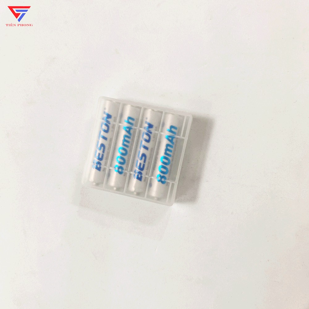 Combo 4 Pin Sạc AAA Beston 800mAh + TẶNG Kèm Hộp Nhựa Đựng Pin cao cấp