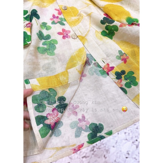 Áo Sơ Mi Hoa Vintage Tay Lỡ