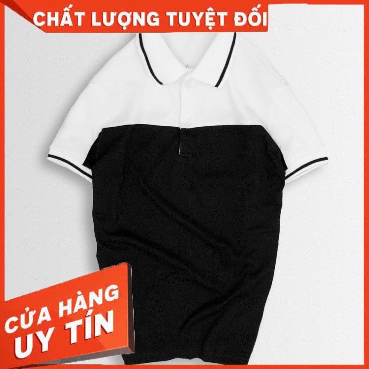 Áo thun polo nam áo phông nam đẹp có cổ màu đen trắng hàng cao cấp FAVITI AT27 - Hàng nhập khẩu
