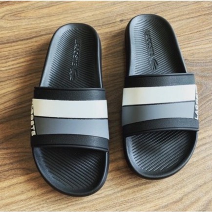 Dép Quai Ngang Cá Sấu Lacoste nam , dép lê lacoste nam 2021 Hàng Cao Cấp