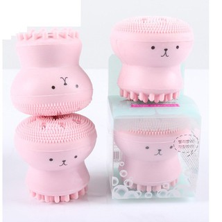Bộ 3 Cọ Rửa Mặt Massage 2 Đầu Bạch Tuộc, Đồ Rửa Mặt Silicon Giúp Hạn Chế Lỗ Chân Lông Da Sạch Mịn