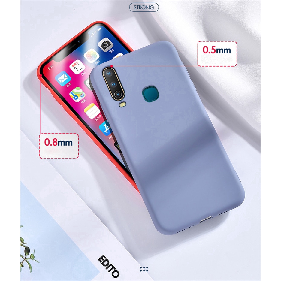 Ốp điện thoại silicon mềm lót sợi nhỏ cho Vivo Y11 2019 Y12 Y15 Y17 Y19 U3 S1 S1 Pro