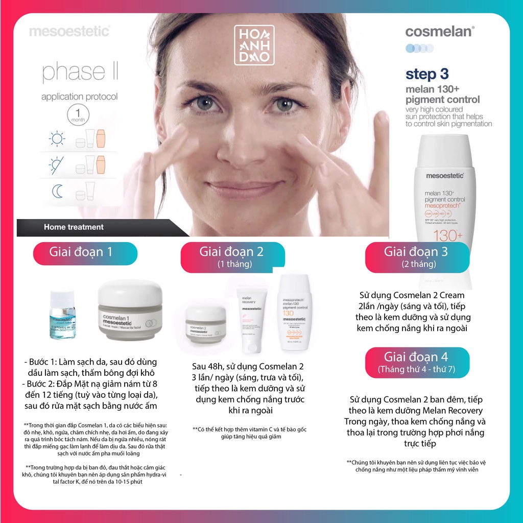 Bộ giảm nám chuyên sâu Mesoestetic Cosmelan Pack