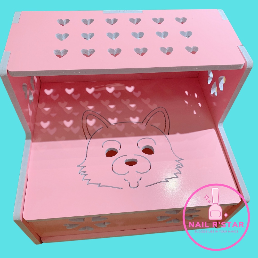 Kệ để chân làm nail chuyên dụng loại TỐT cho dân làm móng CÓ NGĂN KÉO CHỨA ĐỒ đủ 3 màu NAIL R’STAR