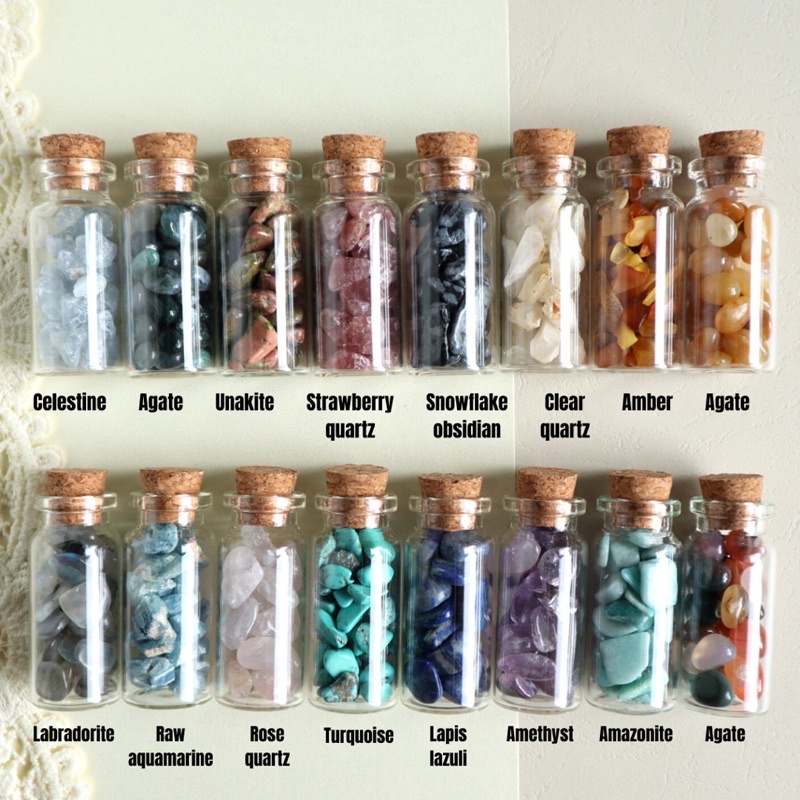 Combo 7 hũ đá thanh tẩy 7 charka - Dolly Crystal