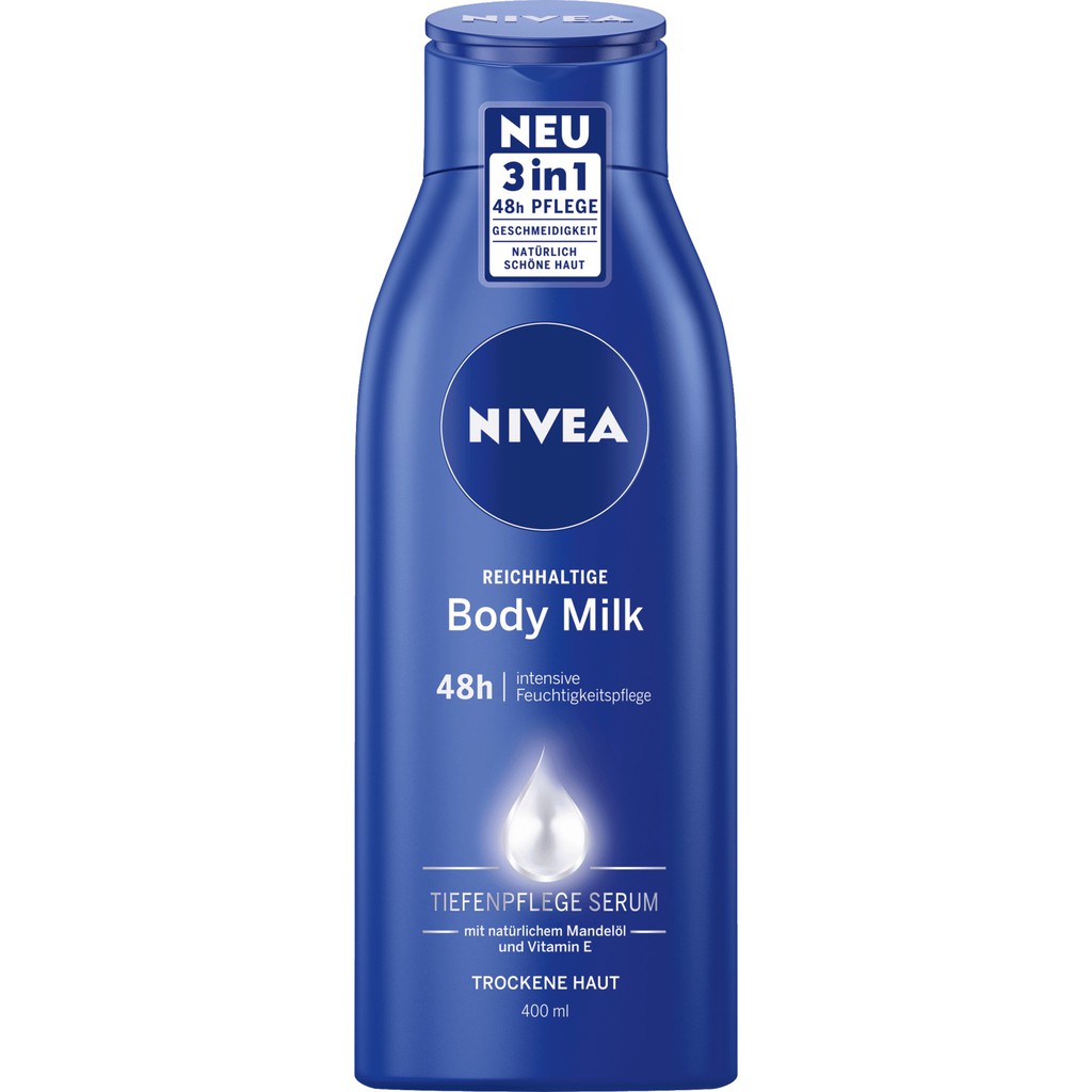 Sữa dưỡng thể Nivea, 200-400ml, hàng nội địa Đức