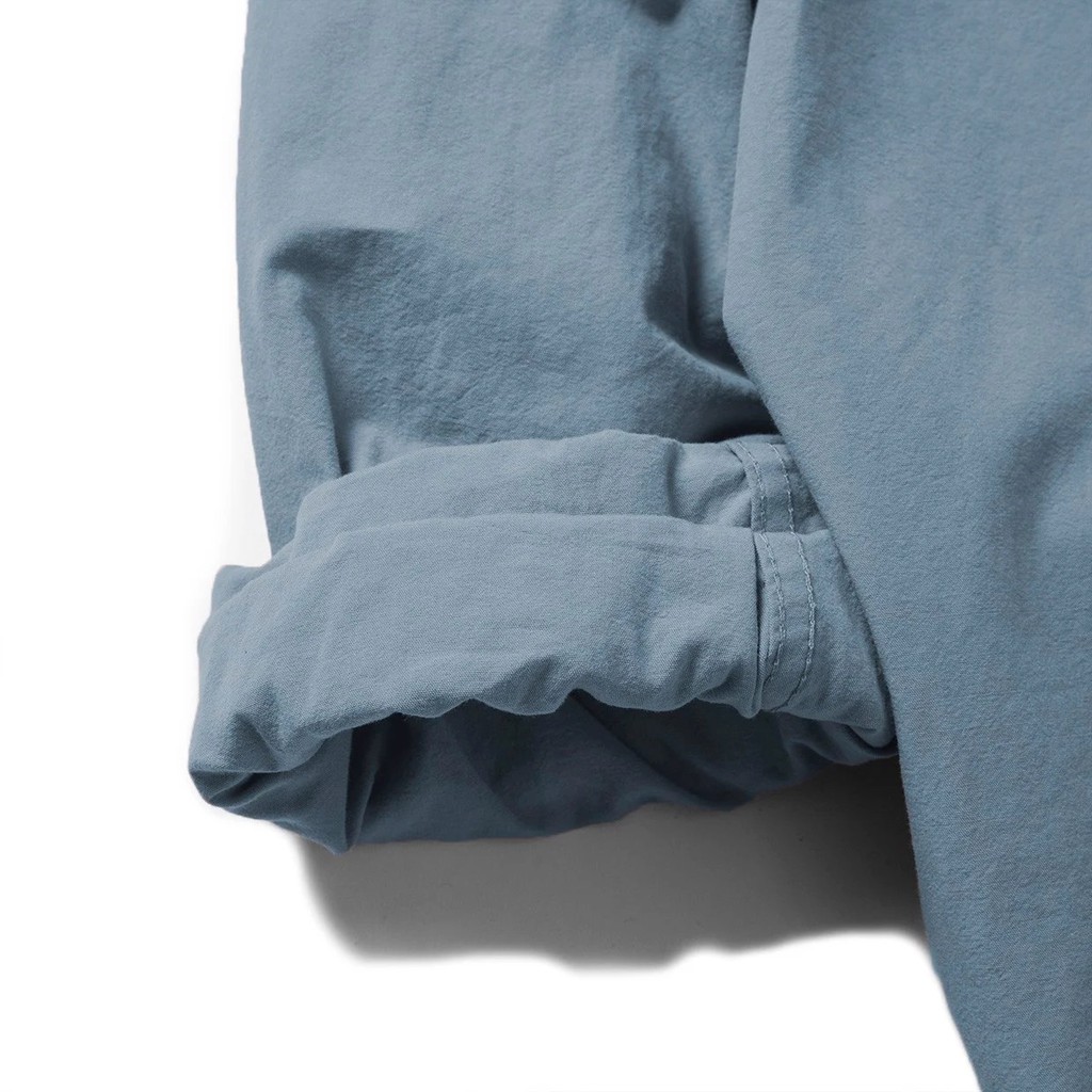Áo sơ mi tay dài PANBAM 100% Cotton dày dặn, form regular fit màu xanh dương - FULL TAG MẠC CỦA SHOP | BigBuy360 - bigbuy360.vn
