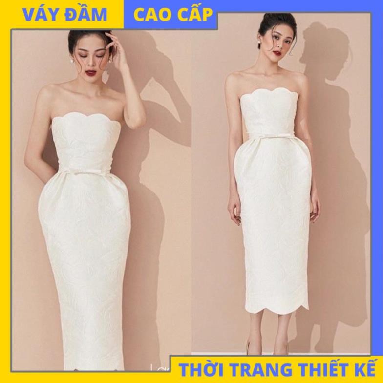 Đầm ôm body cúp ngực gấm hoa dự tiệc cao cấp (Có đệm ngực) [HÀNG THIẾT KẾ CAO CẤP]