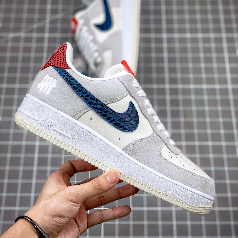 Giày sneaker AF1 Trắng Đổi Màu UV Hot Trend, Giày Air Force 1 Trắng Xanh Cặp Đế Sứ Trắng Cảm Biến Nhiệt Độ Nổi Hoa Văn
