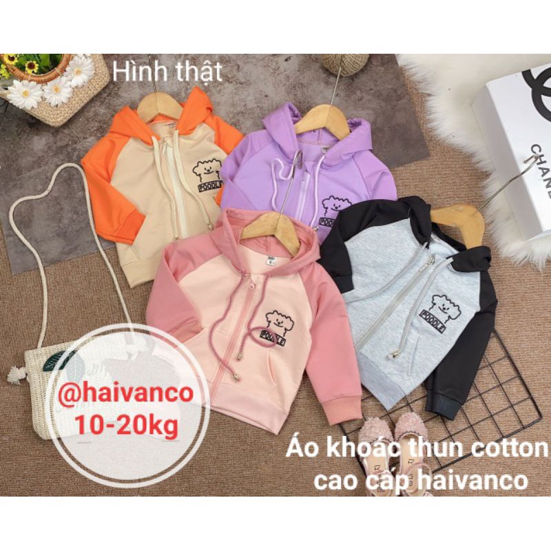 🌟🌟ÁO KHOÁC THUN COTTON 🌟🌟haivanco cho bé từ 10 đến 20 kg