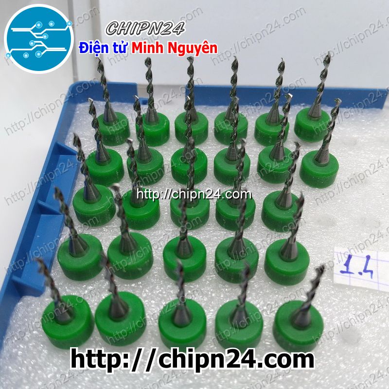[2 CÂY] Mũi khoan mạch in CNC 1.4mm (Mạch điện tử, PCB)