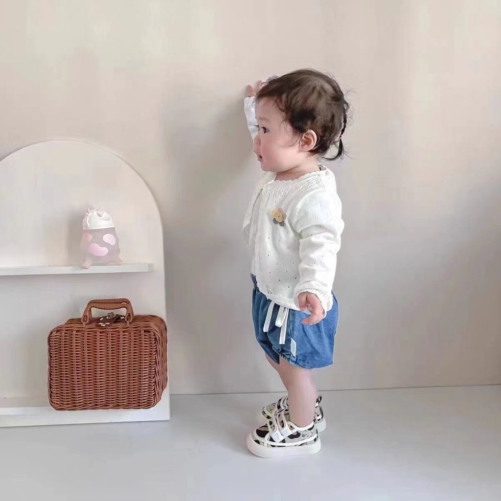 Áo Cardigan Dệt Kim Mỏng Chống Chảy Xệ Thời Trang Mùa Hè Cho Bé Gái
