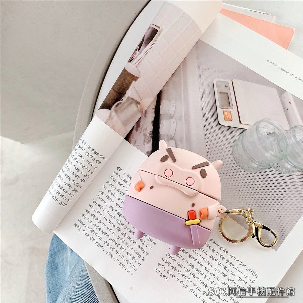 Vỏ Bọc Hộp Sạc Tai Nghe Airpods 3 Hình Con Heo Ngộ Nghĩnh