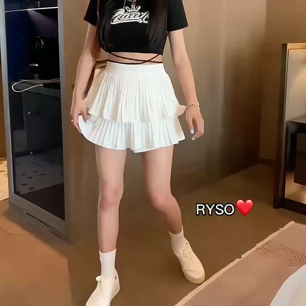 Chân Váy Tầng Xếp Ly Xòe Dáng Ngắn 2 Tầng Lưng Cạp Cao RYSO , Váy 2 Tầng Phồng Lót Trong Dày Dặn | BigBuy360 - bigbuy360.vn