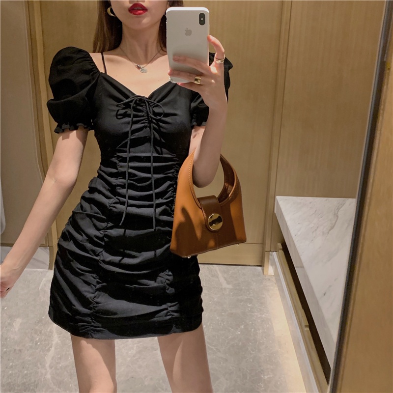 Đầm nữ PERTY cổ chữ V phong cách Hàn Quốc gợi cảm thời trang mùa hè