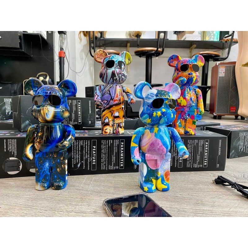 Loa Bluetooth Gấu Bearbrick Nghe Nhạc, Loa Gấu Mini B5 Màu Sắc Sang Chảnh Mẫu Mới 2022