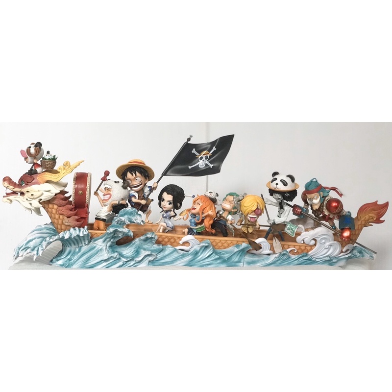 Mô Hình Team Luffy Đua Thuyền Rồng Siêu To, Figure Luffy - Mô Hình One Piece