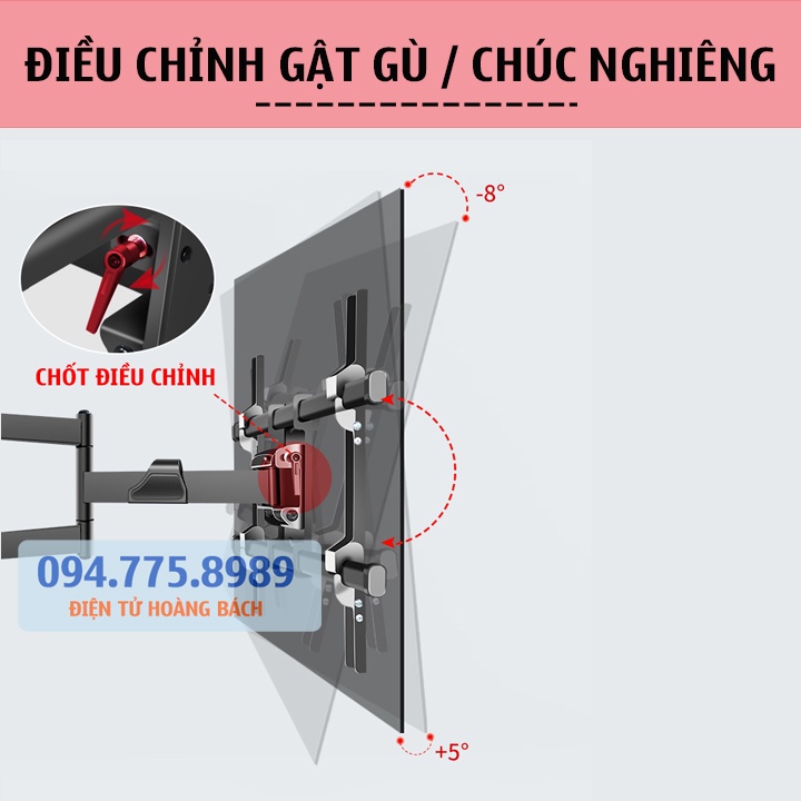 Giá Treo Tivi Xoay Vuông Góc 90 Độ ErgoTek E658 - Giá Treo Tivi Đa Năng 40 - 75 Inch [ Xoay Rộng Hơn NB SP2 ]