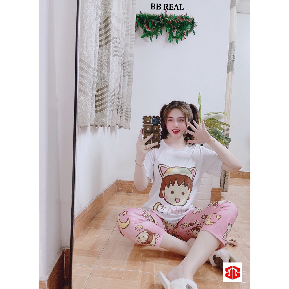 Đồ Bộ Mặc ở Nhà Bộ Đồ Ngủ Nữ Quần Dài Pijama Thun Lạnh Đẹp [CODE 1-17] Freesize Từ 45-60Kg - BB REAL