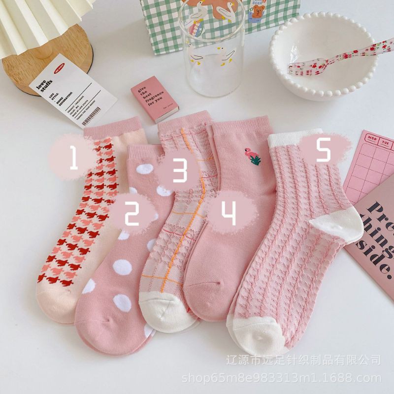 Tất hồng cao cổ ulzzang