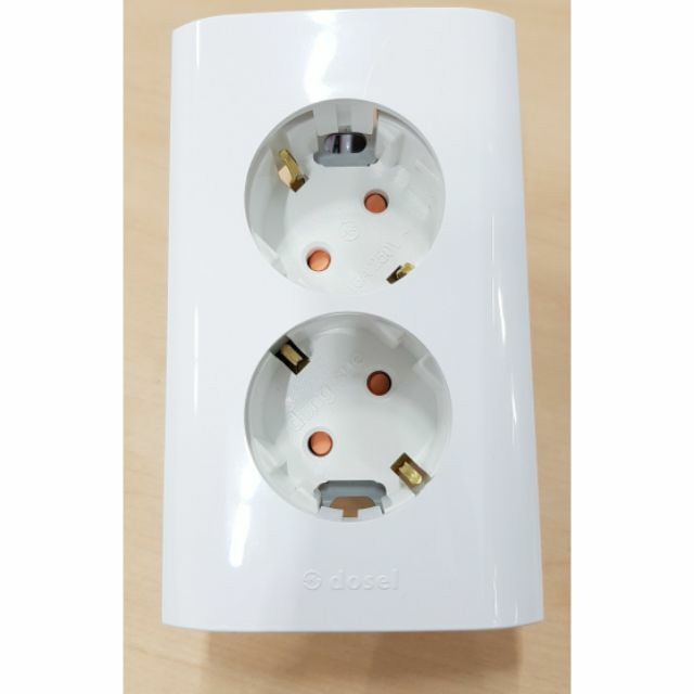 Ổ cắm điện âm tường Hàn Quốc Dosel chính hãng 2 lỗ điện áp 16A - 250V~