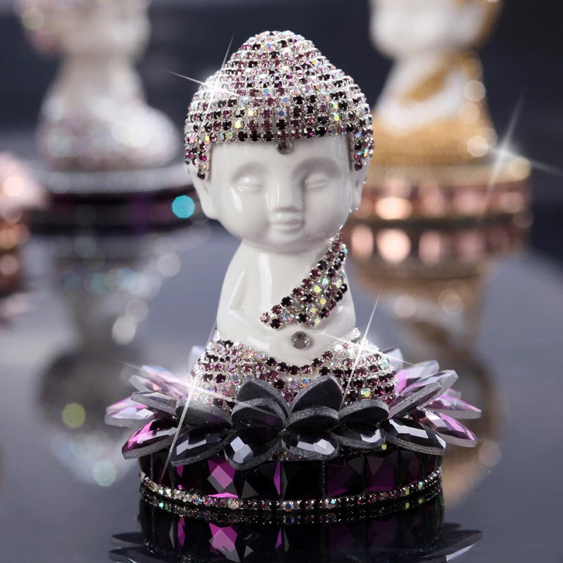 Tượng Phật Pha Lê Ngự Đài Sen Phong Thủy Đặt Văn Phòng, Taplo Ô Tô