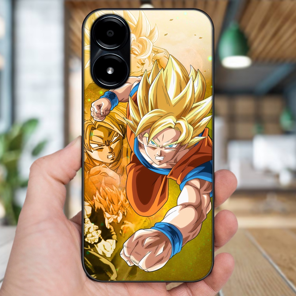 Ốp lưng Vivo Y02s viền đen in hình Goku Dragon Ball
