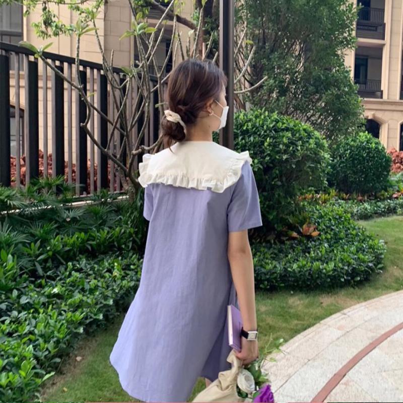Đầm Tím Phong Cách Hàn Quốc Cho Nữ Sinh