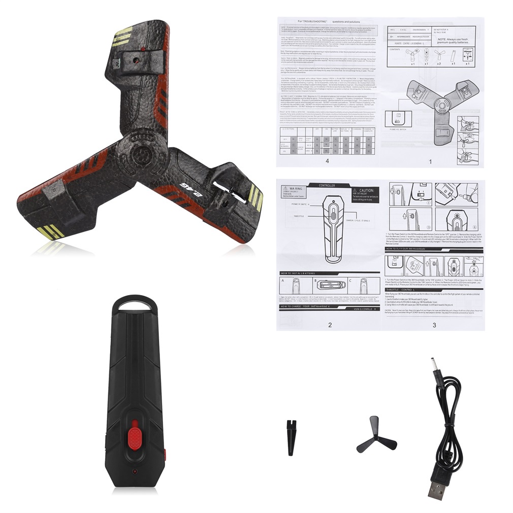 2.4G Ufo Boomerang Máy bay Creative Mini Drone Rc Quadcopter Đồ chơi điều khiển từ xa có thể sạc lại với đèn flash