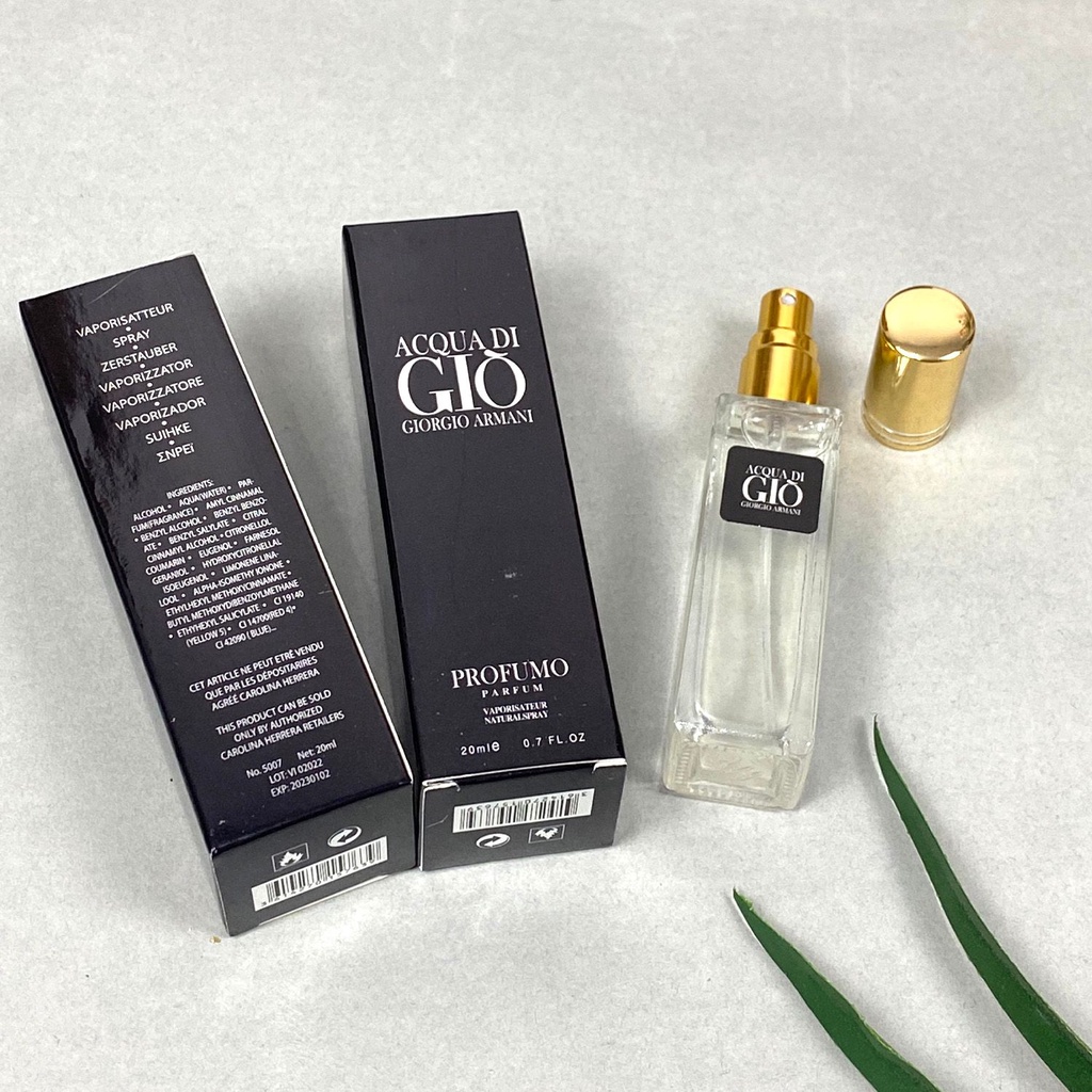 Nước hoa nội địa trung nam acqua digio đen 20ml thơm lâu hương tươi mát ngọt dịu