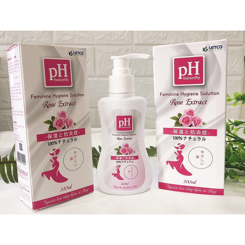 DUNG DỊCH VỆ SINH PHỤ NỮ PH BUTTERFLY- chai 100ml có vòi