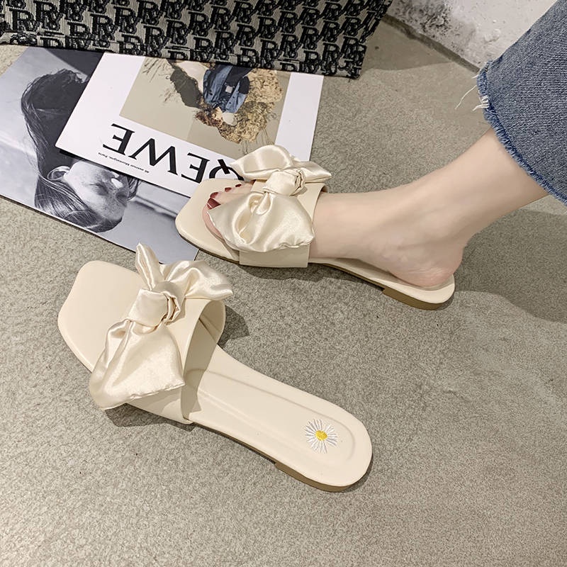 Dép Sandal Đế Mềm Đính Nơ Thời Trang Xinh Xắn
