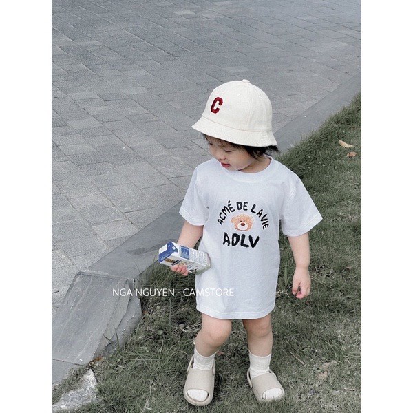 Áo phông cho bé  ADLV teddy bear , áo thun tay lỡ cho bé, Áo thun gia đình, Áo thun mẹ và bé chất liệu cotton ,TP KIDs