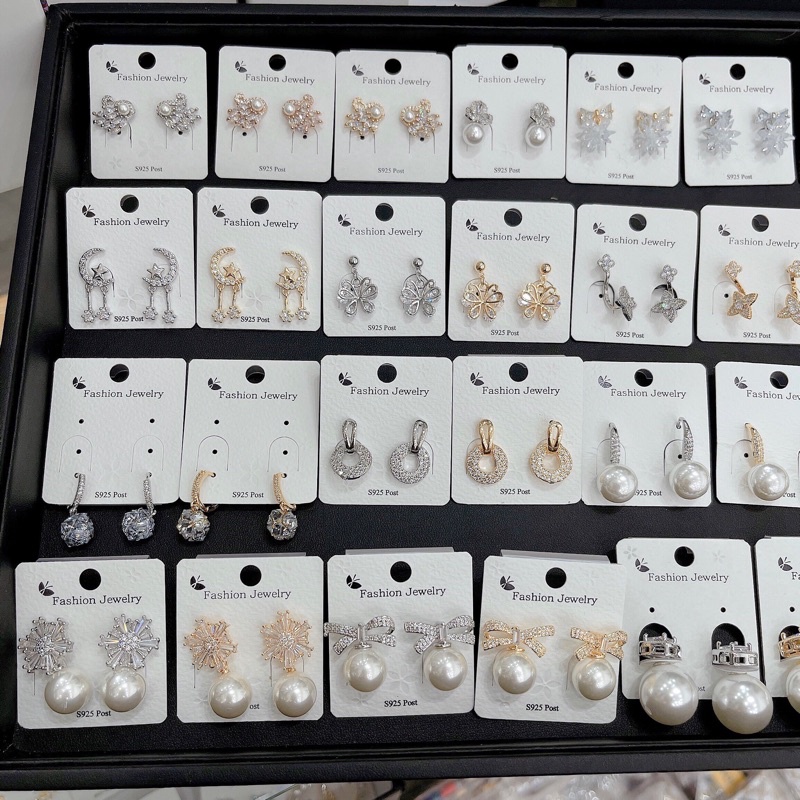 Bông tai bạc thương hiệu cao cấp / Bà Tổng Phụ Kiện