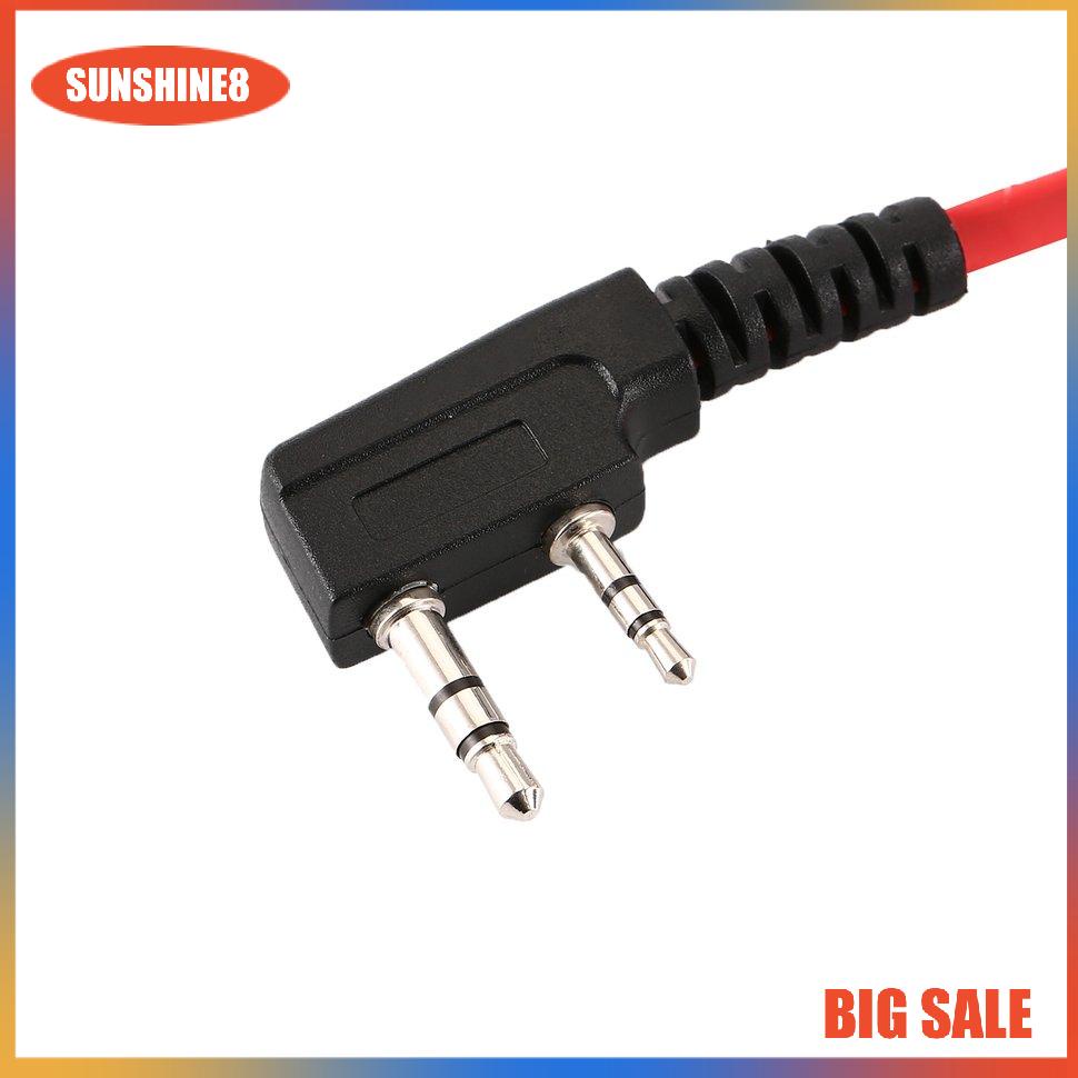 【SUN】2 Pin K Plug Headset In Ear Earpiece Walkie Talkie Headphone Two Way Radio