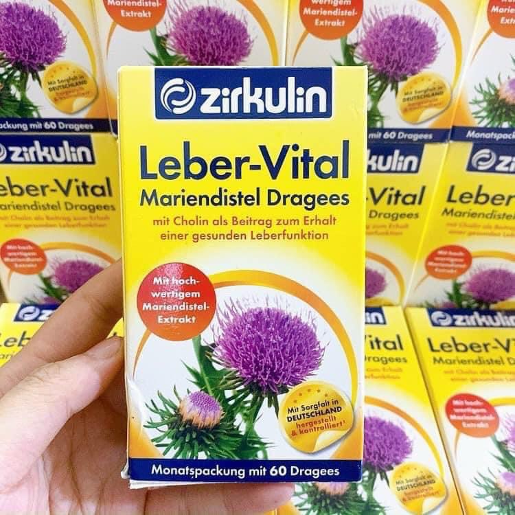 Bổ gan Zirkulin ⚡ CAM KẾT CHÍNH HÃNG ⚡ Viên Uống Bổ Gan Zirkulin Leber Vital 60 viên Mẫu mới, nội địa Đức [ Đủ Bill ]