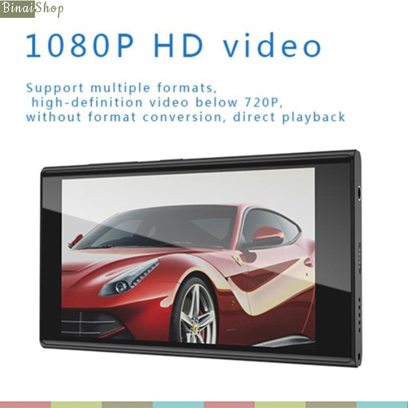 Ruizu H10 - Máy Nghe Nhạc Buetooth 5.0 Hai Chiều, Màn Hình Cảm Ứng, Xem Phim Full HD, Có Loa Ngoài
