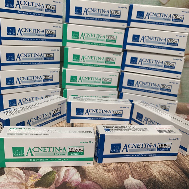 Acnetin A ⚜️CHÍNH HÃNG⚜️ Kem ngừa mụn chống lão hóa da Acnetin A 0.05% 10g | BigBuy360 - bigbuy360.vn